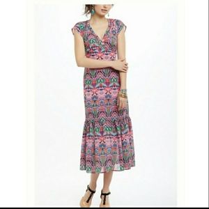 VANESSA VIRGINIA Mural Maxi Dress EUC